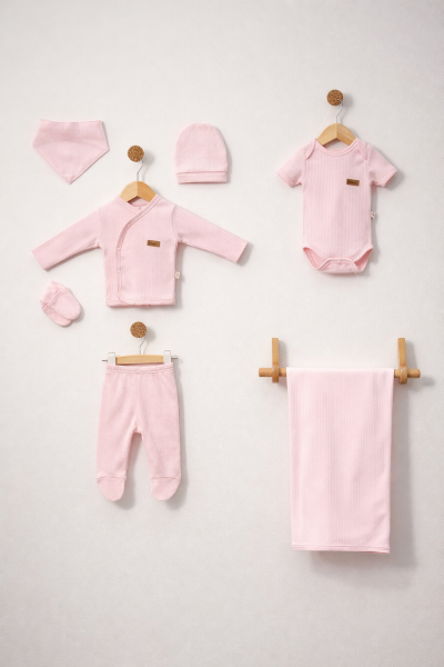 Set body Cho Kids pentru bebeluși 0-3 luni, 7 piese A44