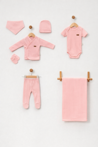 Set body Cho Kids pentru bebeluși 0-3 luni, 7 piese A44