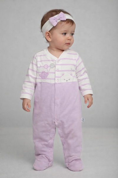 Salopetă ANNORA 3–9 luni cu broderie și model baloane A19