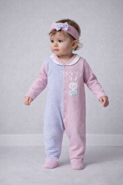 SALOPĂ BRODATĂ CU PISICĂ ÎN FORMĂ DE INIMĂ ANNORA 3/9 LUNI A19