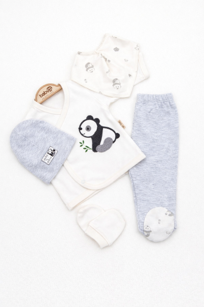SET DE 5 PIESE ZIBIN PANDA PENTRU BEBELUȘI 0/3 LUNI A25