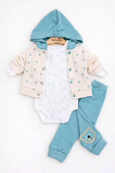 SET 3 PIESE CU GLUCĂ URSULEȚ BABYIM 3/9 LUNI A33