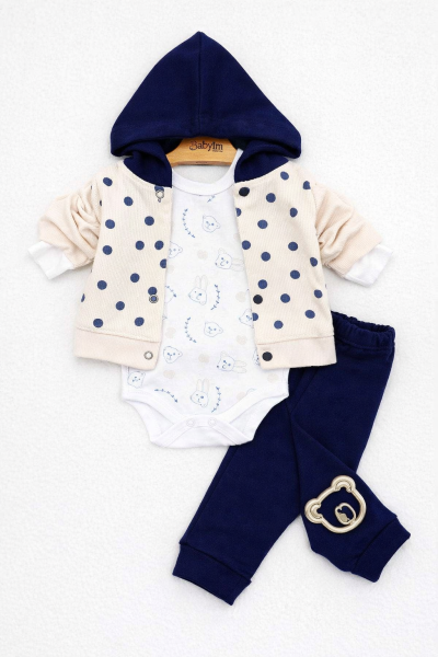 SET 3 PIESE CU GLUCĂ URSULEȚ BABYIM 3/9 LUNI A33