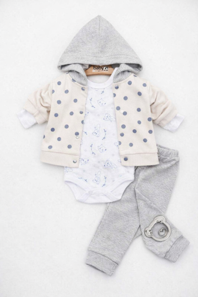 SET 3 PIESE CU GLUCĂ URSULEȚ BABYIM 3/9 LUNI A33