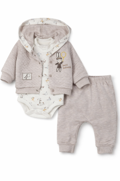 Set matlasat cu glugă, BABYIM 3/9 luni, format din 3 piese A33