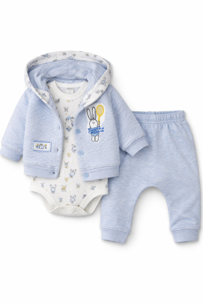 Set matlasat cu glugă, BABYIM 3/9 luni, format din 3 piese A33