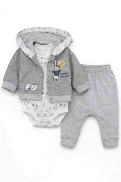 Set matlasat cu glugă, BABYIM 3/9 luni, format din 3 piese A33