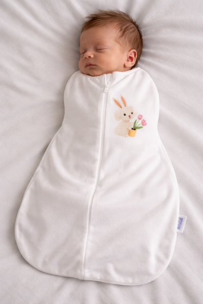 BEBEKEVİ – Sac de înfășat pentru bebeluși, cu fermoar, 0–6 luni A16