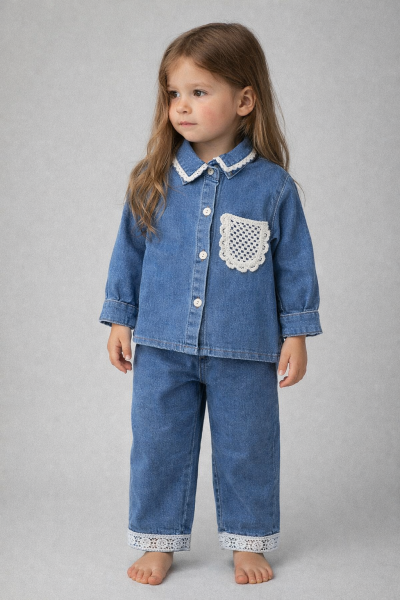 SET BYMURAT 9/24 LUNI CU BUZUNARE DIN DANTELĂ A58