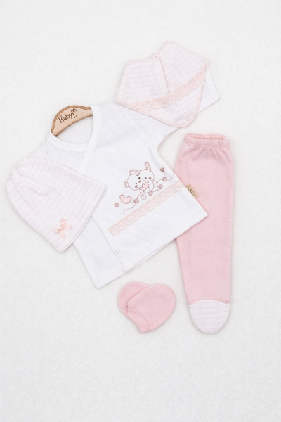 SET DE 5 PIESE ZIBIN BABYİM 0/3 LUNI CU URS A25