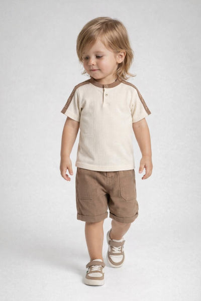 Set 2 piese tricou cu dungi Vision 6/24 luni A58