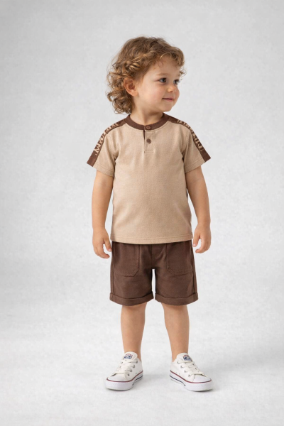 Set 2 piese tricou cu dungi Vision 6/24 luni A58