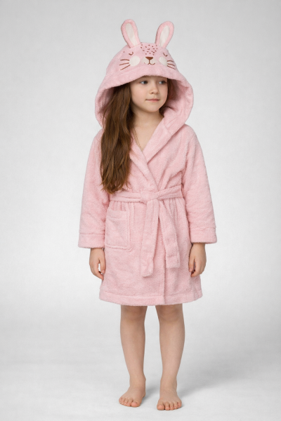 Halat de Baie pentru Copii 7 Ani, Model Little Bunny A47