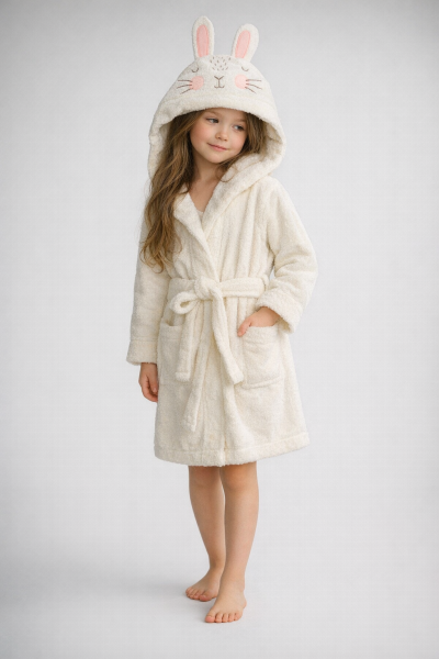 Halat de Baie pentru Copii 7 Ani, Model Little Bunny A47