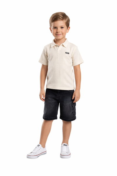 Set de 2 piese cu tricou Vision Emblem pentru copii 2-5 ani A58