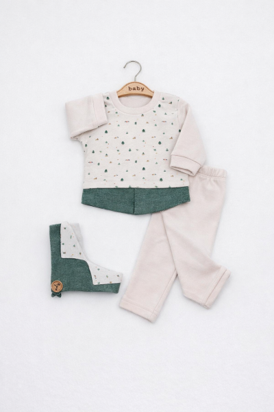 Babyim Set 3 Piese pentru Bebeluși 3–9 Luni, cu Fular 22