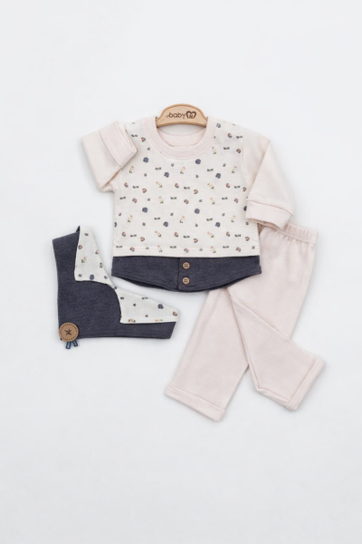 Babyim Set 3 Piese pentru Bebeluși 3–9 Luni, cu Fular 22