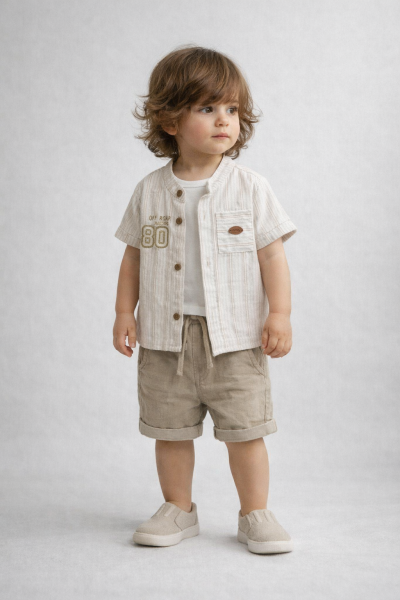 Concept Set 3 Piese pentru Bebeluși 6–18 Luni, cu Broderie „80” A62