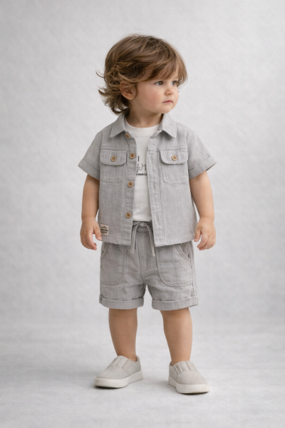 Concept Set 3 Piese pentru Bebeluși 6–18 Luni, cu Cămașă A62