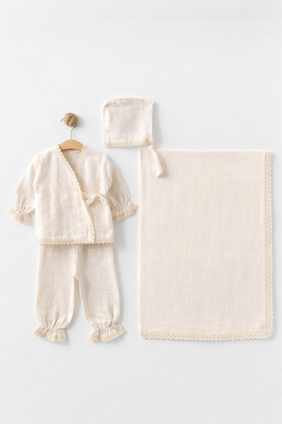 Gonca Zen Set Muselină pentru Bebeluși 0–3 Luni A59