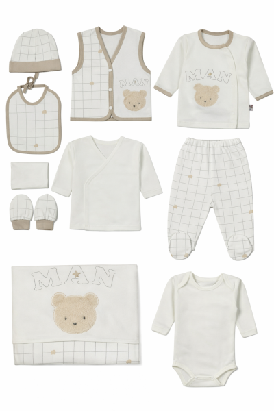 Gaye Set 10 Piese pentru Bebeluși 0–3 Luni, cu Ursuleț A95