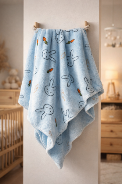 Bebitof Pătură pentru Bebeluși 0–18 Luni, cu Model Iepuraș A36