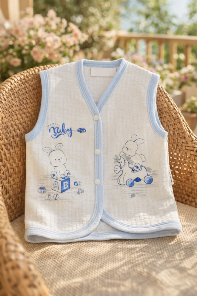 Elbebek Vestă pentru Bebeluși 6–12 Luni, cu Iepuraș A11