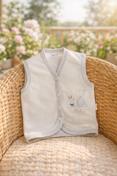Elbebek Vestă pentru Bebeluși 6–12 Luni, cu Iepuraș și Ursuleț A11