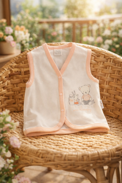 Elbebek Vestă pentru Bebeluși 6–12 Luni, cu Iepuraș și Ursuleț A11