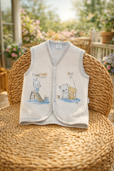 Elbebek Vestă pentru Bebeluși 6–12 Luni, cu Model Playpark A12