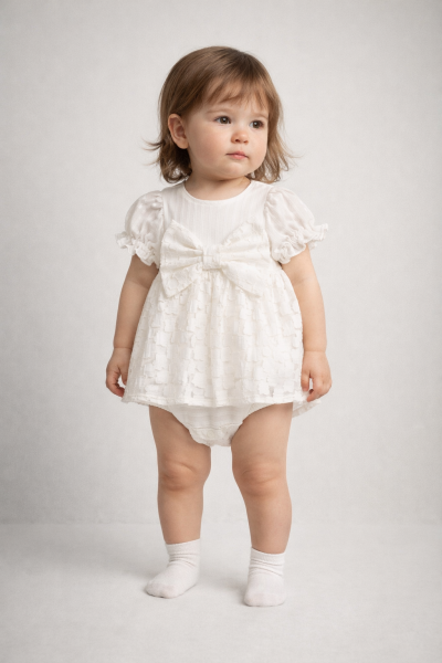 MyMio Rochie pentru Bebeluși 3–12 Luni, cu Panglică A55