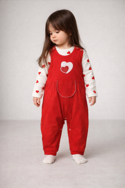 Nafitto Salopetă pentru Bebeluși 3–6–9 Luni, cu Inimă A28