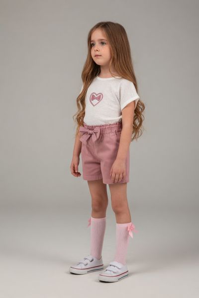 PAMPALKIDS Set copii 6–9 ani cu inimioare și fundiță A40