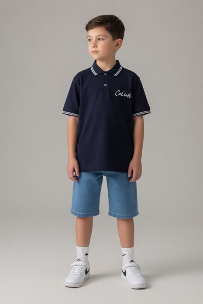 RUHATKIDS Set băieți 7–10 ani din denim cu broderie „Calmness” A64