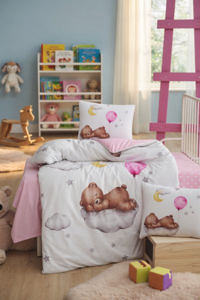 GOLDEN Set lenjerie de pat 100×150 cm cu imprimeu, în cutie A68