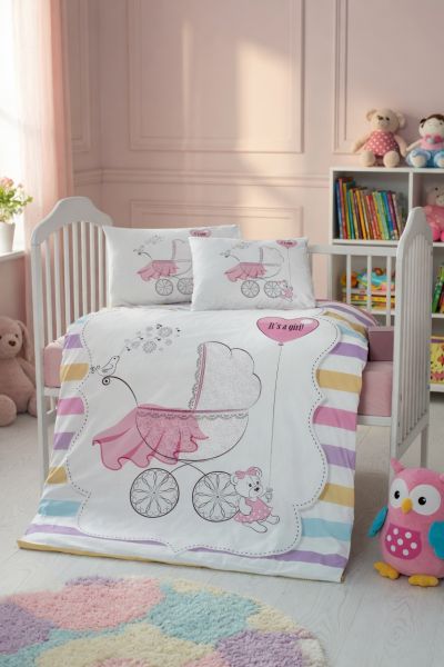 GOLDEN Set lenjerie de pat 100×150 cm cu imprimeu, în cutie A68