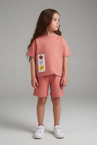 COMIX Set copii 3–6 ani cu imprimeu floral A29