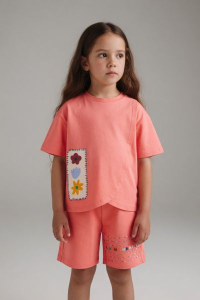 COMIX Set copii 3–6 ani cu imprimeu floral A29