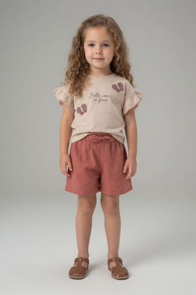 DECO Set fete 2–5 ani cu imprimeu și broderie fluture A28