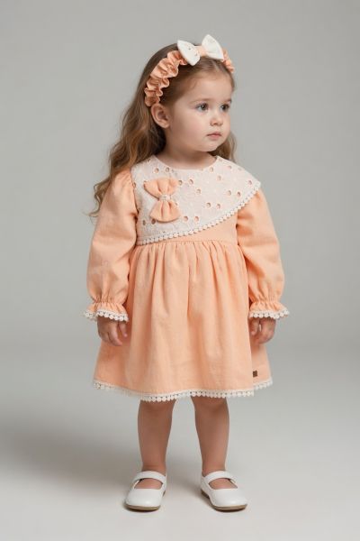 Rochie Amante cu guler din dantelă 6-24 luni A47