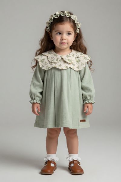 Rochie Amante 6-24 luni cu fundă la guler A47