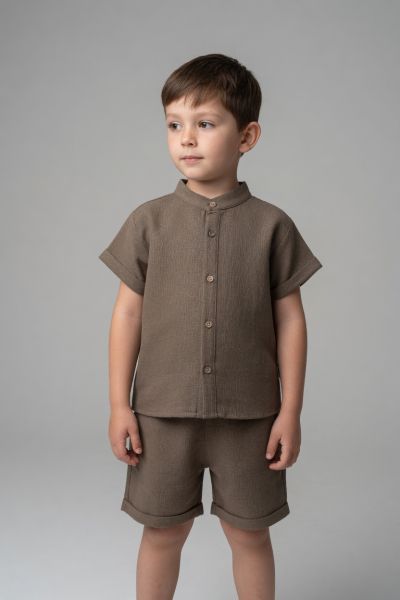 MINAMINOKIDS Set copii 2–5 ani cu cămașă din muselină A32