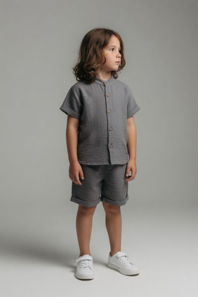 MINAMINOKIDS Set copii 2–5 ani cu cămașă din muselină A32