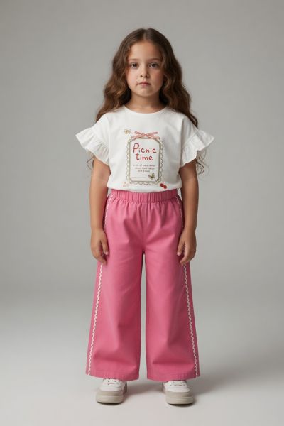 VOVIDOKIDS Set copii 3–6 ani 2 piese cu imprimeu „Picnic Time” A38