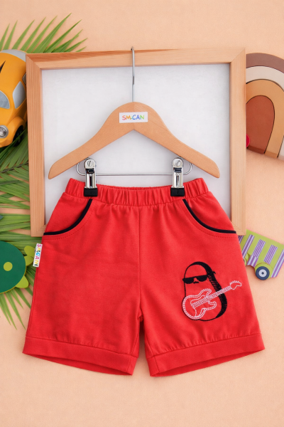 SALCAN KIDS Șort 5–8 ani avocado imprimat A12