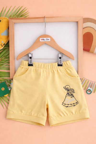 SALCAN KIDS Șort fete 5–8 ani cu imprimeu balerină A12