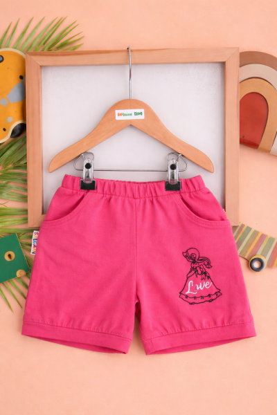 SALCAN KIDS Șort fete 5–8 ani cu imprimeu balerină A12