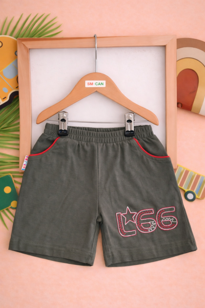 SALCAN KIDS Șort 5–8 ani L66 brodat A12