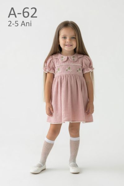 AMANTE Rochie 2–5 ani cu talie brodată