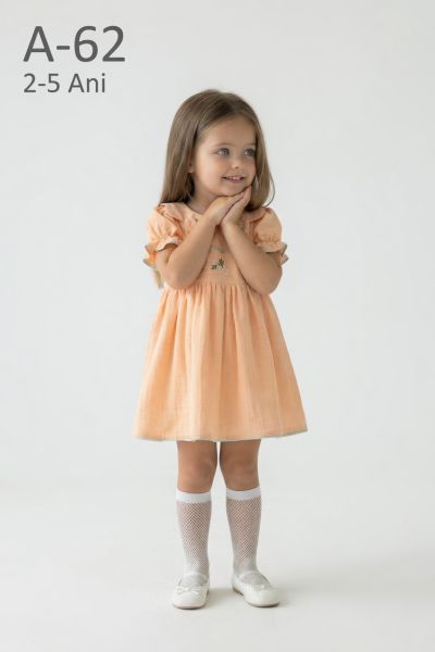 AMANTE Rochie 2–5 ani cu talie brodată